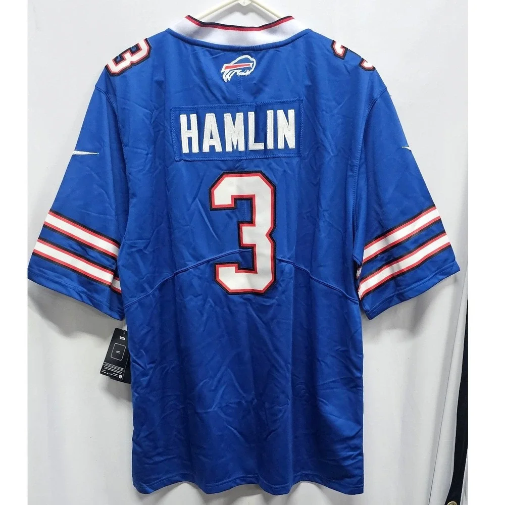 Nike Buffalo Bills Damar Hamlin 3 Jersey Royal Blue Mens XL NFL On Field New
